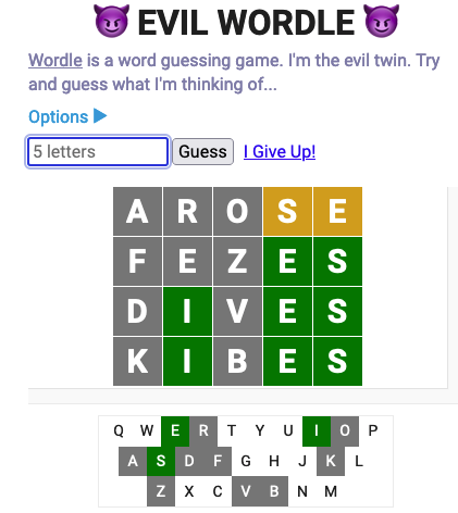 Evil Wordle - Fourth Iteration